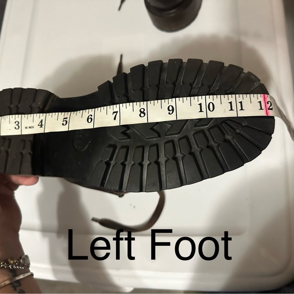 Gucci Vintage Sz 9 1/2D Chukka High Cut Brown Leather& Canvas Lug Sole Boots - Picture 11 of 13